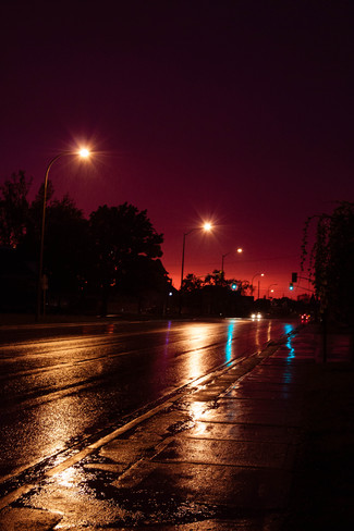 Sunset during a lightening storm Goderich, Ontario Canada