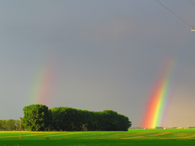 Double Rainbow Devon, Alberta Canada