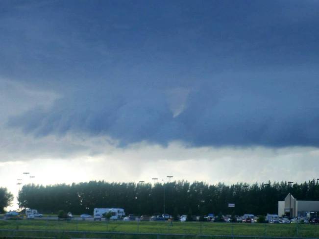 Scary looking clouds Portage La Prairie, Manitoba Canada