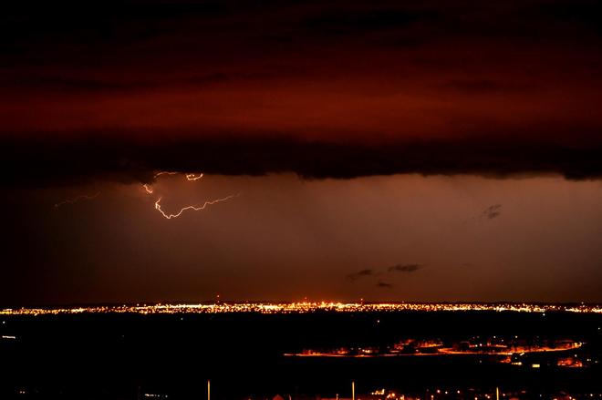 Lightning Show Last Evening Calgary, Alberta Canada