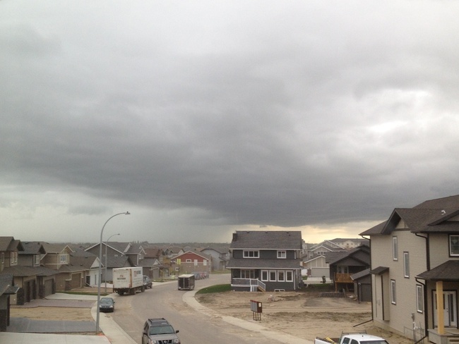 Here coming the storm Red Deer, Alberta Canada