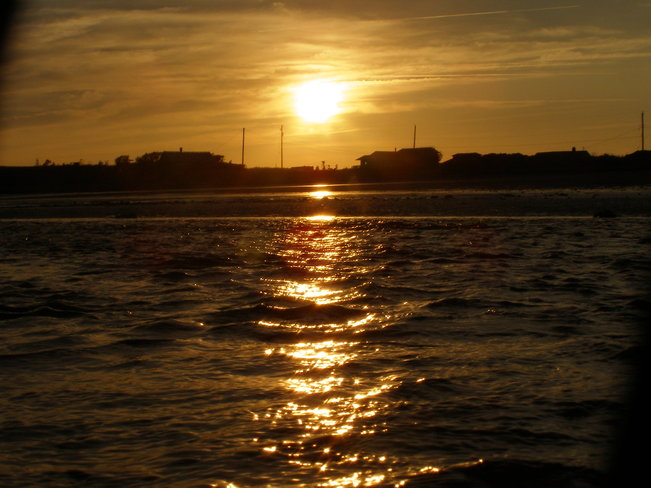 Sunset at low tide with river! Yarmouth, Nova Scotia Canada