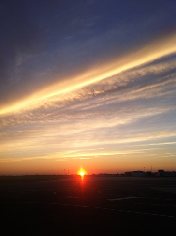 Airport sunset Ottawa, Ontario Canada