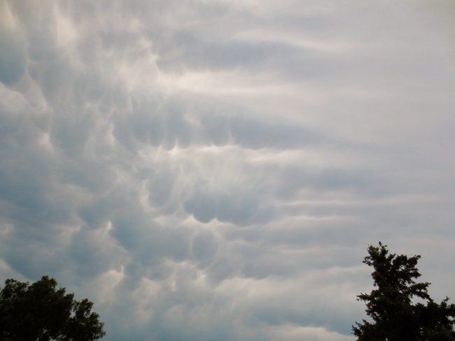 Clouds over head Brookdale, Manitoba Canada