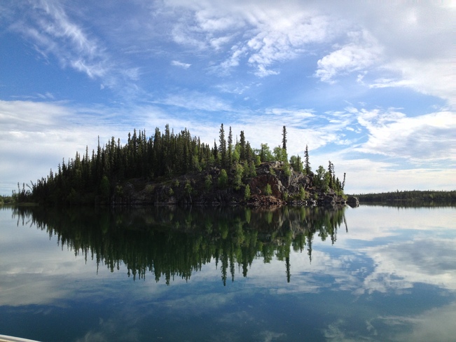 Walsh lake - like a mirror Yellowknife, Northwest Territories Canada