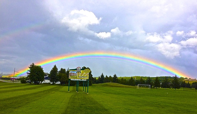 Rainbow after Rain Shower Alliston, Ontario Canada