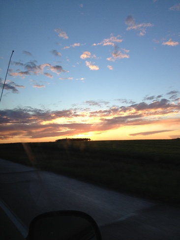 sunset Minnedosa, Manitoba Canada