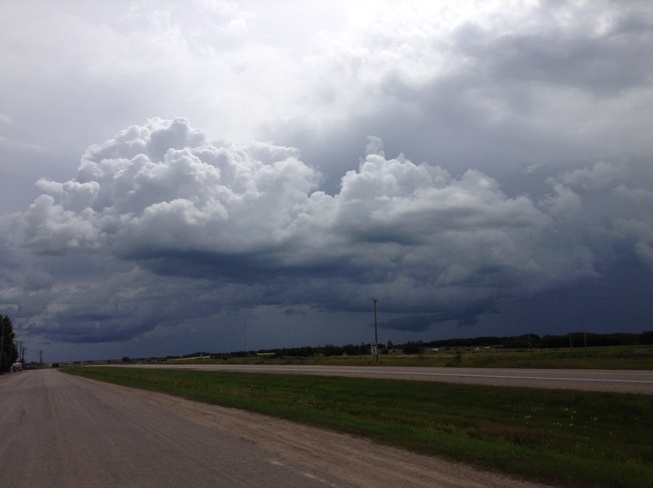 storm going bye Young, Saskatchewan Canada