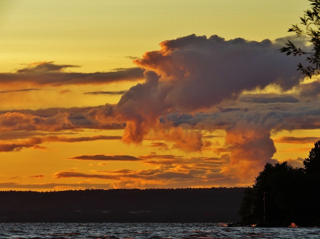 Unusual looking cloud at sunset. North Bay, Ontario Canada
