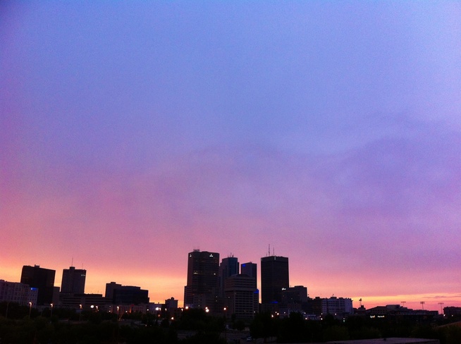 beautiful sunset Winnipeg, Manitoba Canada