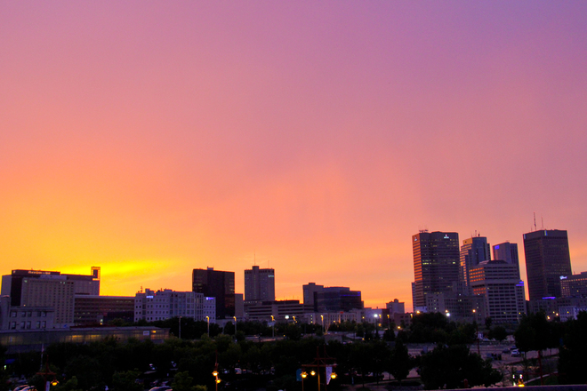 Awesome Sunset Winnipeg, Manitoba Canada