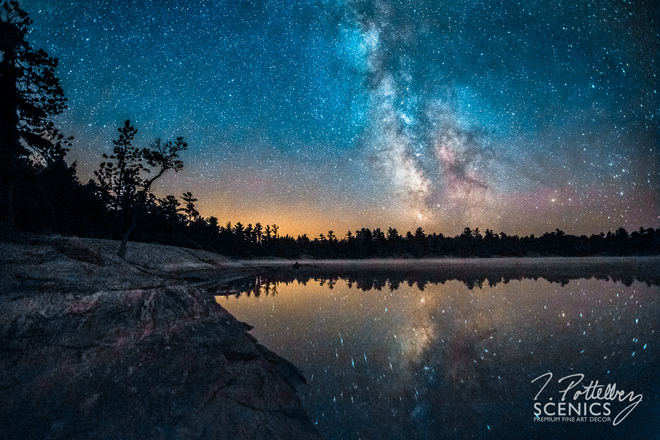 Milky Way Over Clear Lake Britt, Ontario Canada