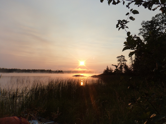 Sunrise at Maligne Lake, Sask. Amisk Lake I.R. 184, Saskatchewan Canada