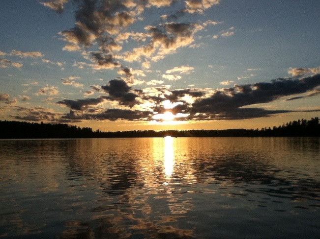 Beautiful Sunset Lake of The Woods, Ontario Canada