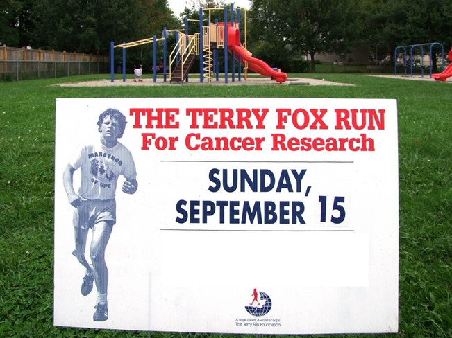 Annual Terry Fox run is tommorrow... Simcoe, Ontario Canada
