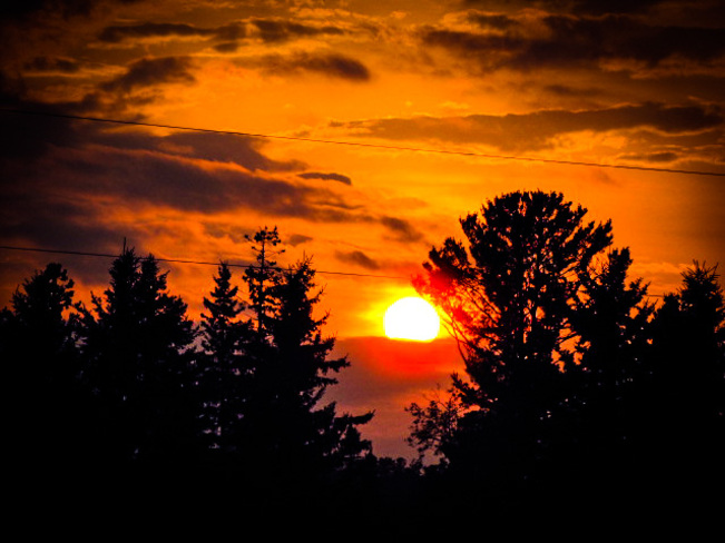 sun set Haileybury, Ontario Canada