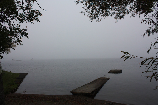Fog over Cameron Lake 