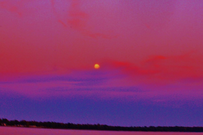 full moon Port Maitland, Ontario Canada