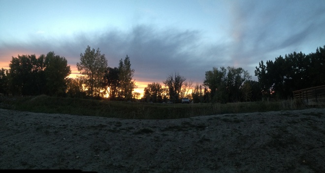 sunset camping Patricia, Alberta Canada