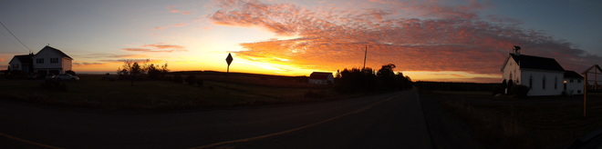 sun-up in Canaan New Minas, Nova Scotia Canada