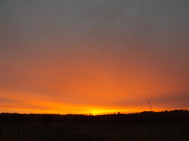 sunrise thru the rain New Minas, Nova Scotia Canada