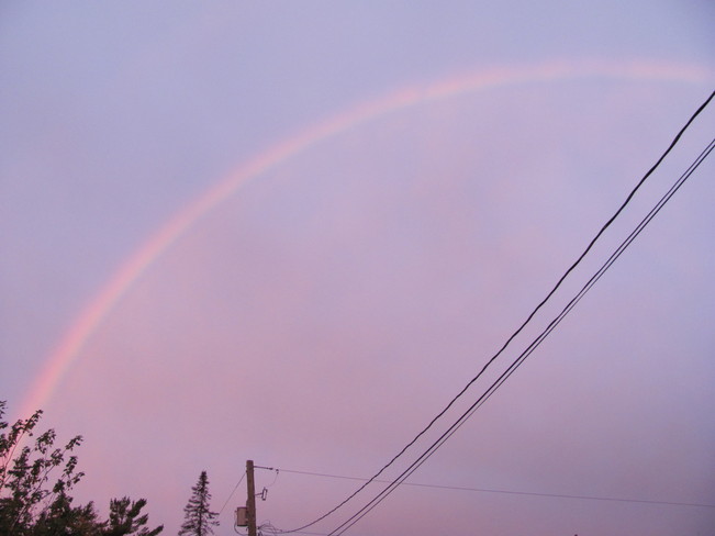 early morning rainbow Upper Tantallon, Nova Scotia Canada