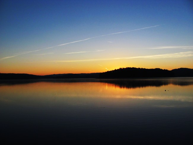 Sunrise on Rocky Island Lake Elliot Lake, Ontario Canada