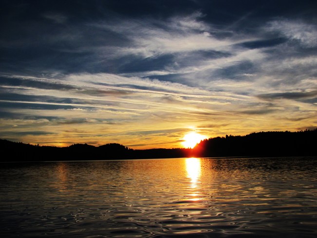 Sunset on Aubrey Lake Elliot Lake, Ontario Canada
