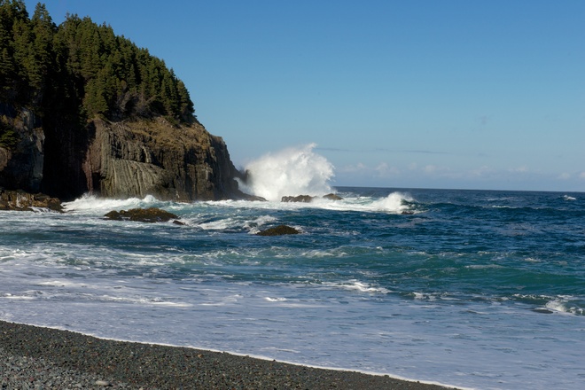 Waves at Outer Cove Torbay, Newfoundland and Labrador Canada