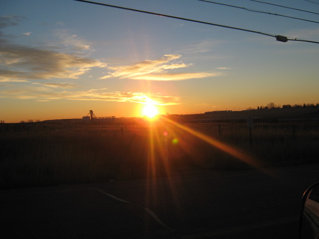 early morning sunrise Moose Jaw, Saskatchewan Canada