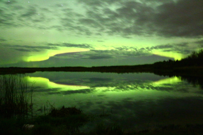 Reflection of the Northern Lights The Pas, Manitoba Canada