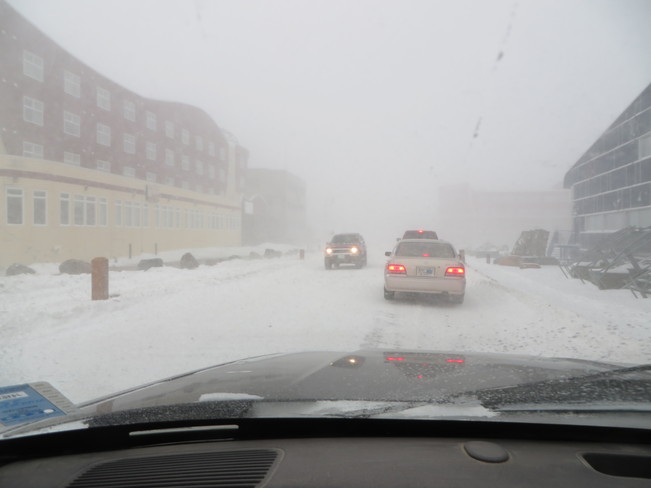 snow day, driving home from work after GN closure Iqaluit, Nunavut Canada
