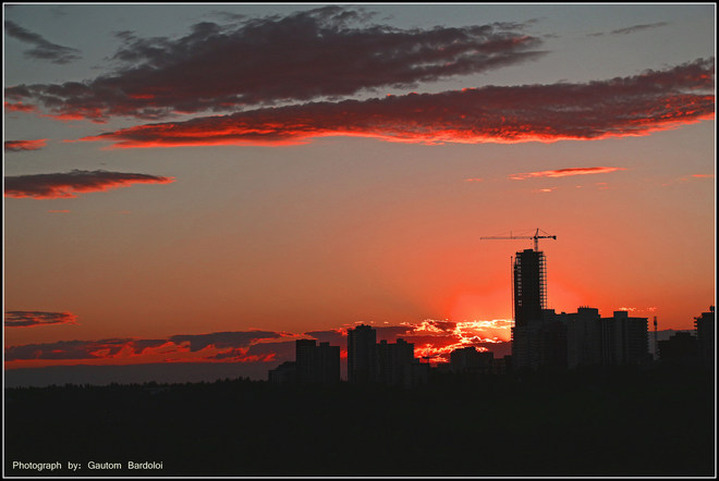 Sunset in Edmonton Edmonton, Alberta Canada