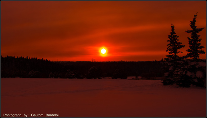 Beautiful Sunset Edmonton, Alberta Canada