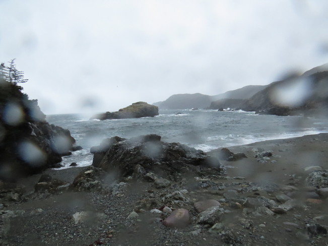 Rain and wind Rock Harbour, Newfoundland and Labrador Canada