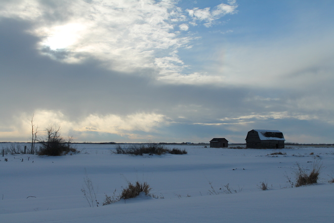 Winter Barn Eagle Creek No. 376, Saskatchewan Canada