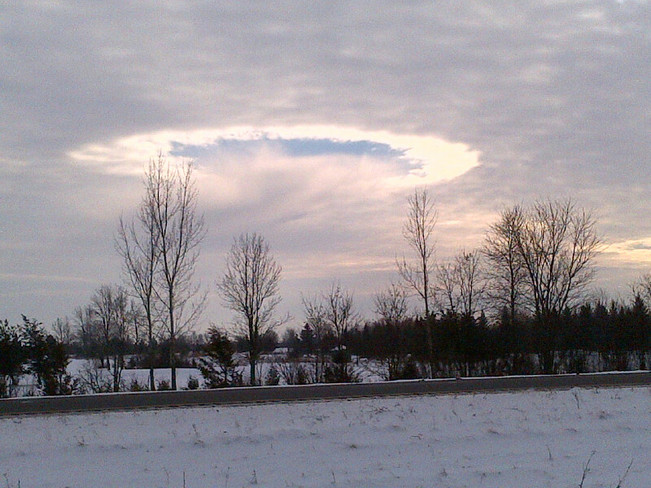Strange cloud formation Tyendinaga Mohawk Territory, Ontario Canada