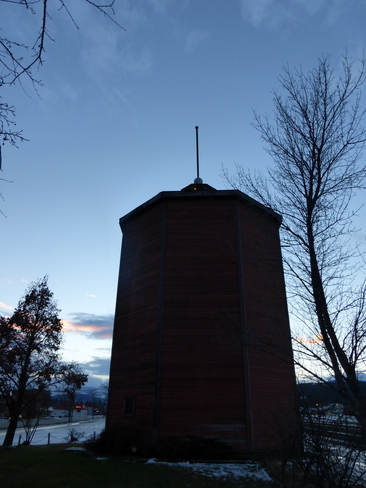 CLEARING SKIES OVER WATER TOWER Cranbrook, British Columbia Canada