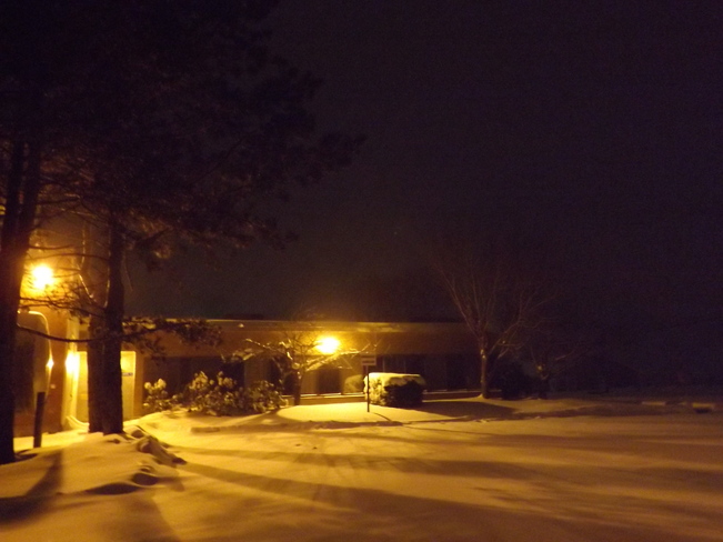 early a.m. snow Port Williams, Nova Scotia Canada