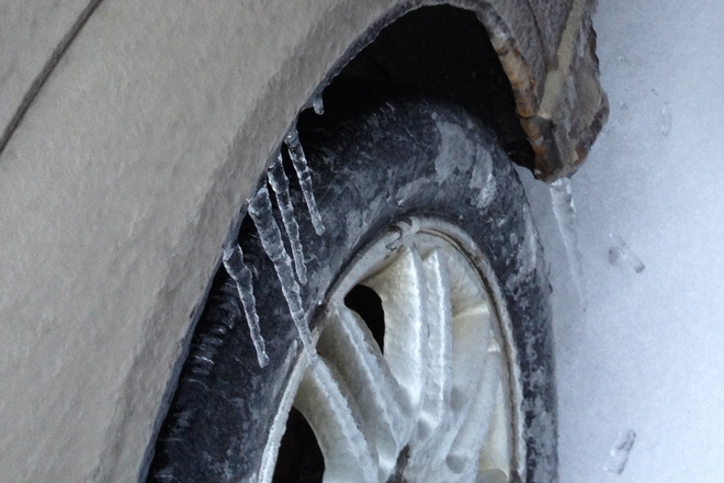 New definition of 'Ice Tires'! Brooklin, Ontario Canada