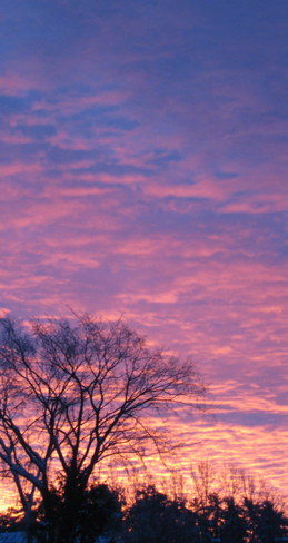 Christmas morning sunrise Gravenhurst, Ontario Canada