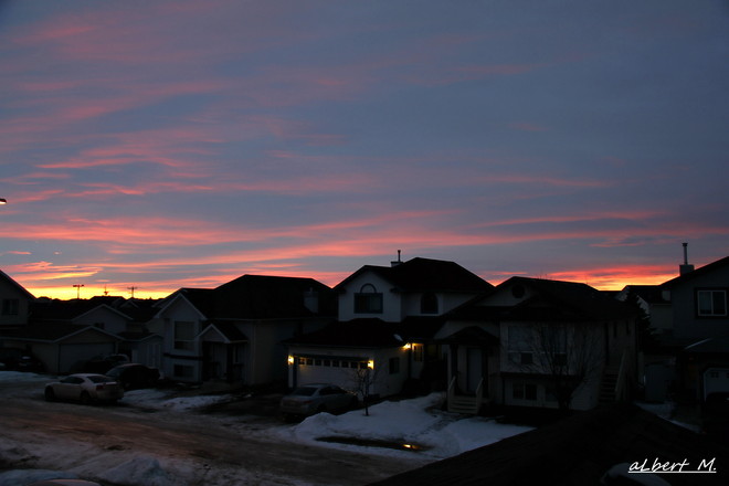 when the morning sun gets in Calgary, Alberta Canada