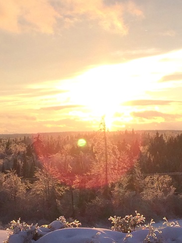 Icy Sunset Tower Hil, New Brunswick Canada