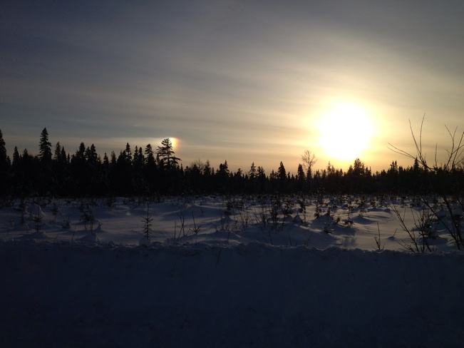 Winter Sunset Rogersville, New Brunswick Canada