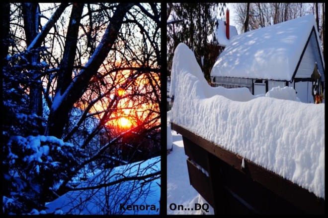 Day After...Sun Up...Mega Snow Kenora, Ontario Canada