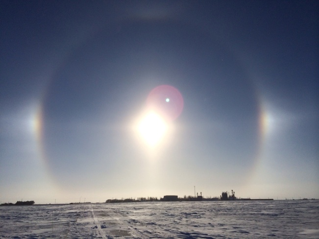 Sun dogs Zealandia, Saskatchewan Canada