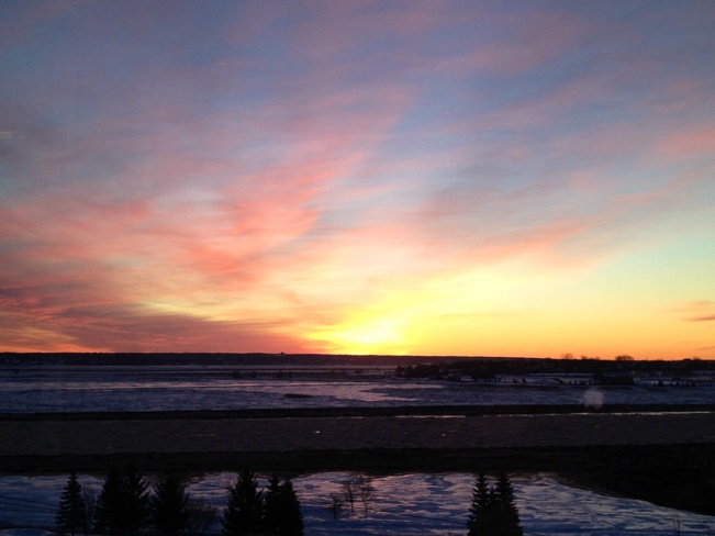 cold morning sunrise Moncton, New Brunswick Canada
