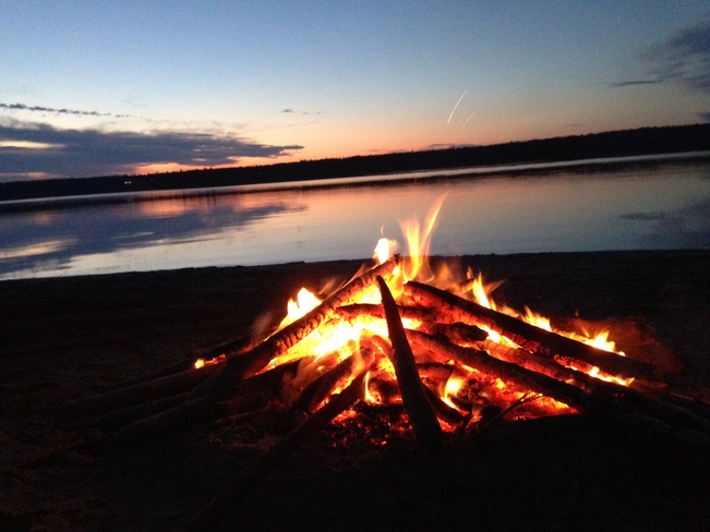 perfect evening on the beach Lac La Biche, Alberta Canada