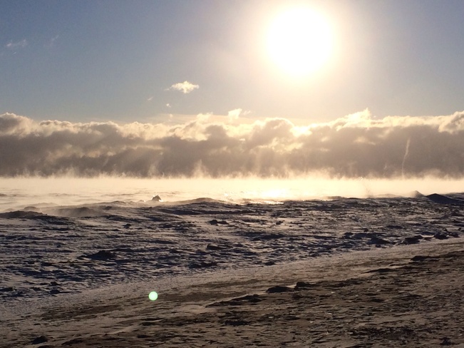 steam on the lake Burlington, Ontario Canada