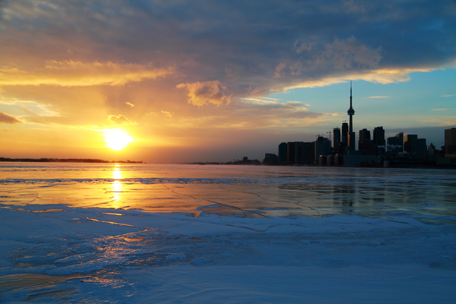 Winter Skyline Toronto, Ontario Canada